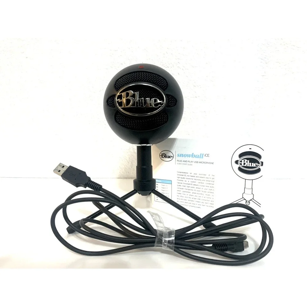 Blue Snowball iCE USB Mic for Recording & Streaming on PC & Mac - Black